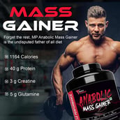 6 - Muscle Performance Anabolic Mass Gainer with Creatine Monohydrate 0.66 lbs & Gym Bag Combo, 5.5 lb Belgium Chocolate