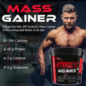 3 - Muscle Performance Anabolic Mass Gainer with Gym Bag Combo, 11 lb Irish Chocolate