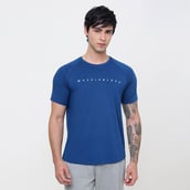 2 - MuscleBlaze Active Tee Half Sleeve, Medium Teal Blue