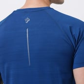 7 - MuscleBlaze Active Tee Half Sleeve, Medium Teal Blue