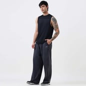 4 - MuscleBlaze Delt Tank,  Small  Midnight Black 
