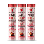 1 - Potencia Apple Cider Vinegar Effervescent 750mg, 15 tablet(s) Apple Burst (Pack of 3)