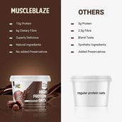 MuscleBlaze High Protein Oats 50g x 6 Pack Cocoa Rich Chocolate&nbsp;