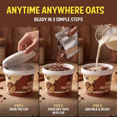 MuscleBlaze High Protein Oats 50g x 6 Pack Blue Tokai Cafe Mocha