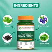 4 - Pure Nutrition Plant Based Brain Boost,  60 veggie capsule(s) 