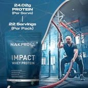 4 - Nakpro Impact Whey Protein, 2.2 lb Double Rich Chocolate