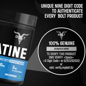 6 - Bolt Micronized Creatine,  Unflavoured  0.22 lb 