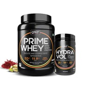 1 - QNT Prime Whey 2.2 lb Kesar Kaju Pista with Hydra Vol Pre Workout Combo,  0.88 lb  Pasteque 
