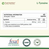 3 - Pure Nutrition L-Tyrosine, 60 veggie capsule(s)
