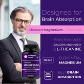 3 - Vitaminhaat Chelated Magnesium Threonate 2100mg,  Unflavoured  120 capsules 