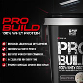 10 - Rawsome Pharm PRO BUILD 100% Whey Protein,  4.4 lb  Chocolate Brownie 