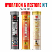 6 - Potencia Hydration & Restore Kit,  3 Piece(s)/Pack  Electrolyte(Toffee Mango),Calcium & Magnesium(Strawberry Rose),Detox Liver & Lungs(Pina Colada) 