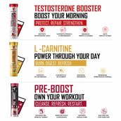 10-(9 - Potencia Alpha Power & Vitality Kit, 3 Piece(s)/Pack Testosterone Booster(Cherry Lemonade),L-Carnitine(Masala Lemonade),Pre-Boost(Mixed Berry)
