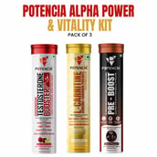 5 - Potencia Alpha Power & Vitality Kit, 3 Piece(s)/Pack Testosterone Booster(Cherry Lemonade),L-Carnitine(Masala Lemonade),Pre-Boost(Cola)