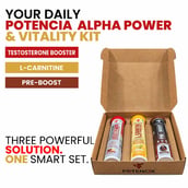 10 - Potencia Alpha Power & Vitality Kit, 3 Piece(s)/Pack Testosterone Booster(Cherry Lemonade),L-Carnitine(Masala Lemonade),Pre-Boost(Cola)