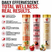 6 - Potencia Longevity Trio Kit,  45 tablet(s)  Vitamin C(Orange)+Apple Cider Vinegar(Apple Burst)+Detox Liver & Lungs(Pina colada) 