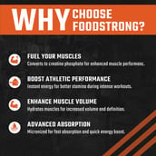 4 - Foodstrong Micronised Creatine Monohydrate,  Orange Rush  0.27 lb 