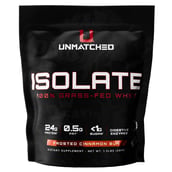 1 - Unmatched Isolate Grass-Fed Whey Protein, 1.5 lb Frosted Cinnamon Bun