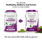 4 - HealthyHey Nutrition Natural Mulberry Leaf Extract, 60 veggie capsule(s)