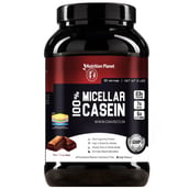 Nutrition Planet 100% Micellar Casein with Added DigeZyme, 2 lb Chocolate
