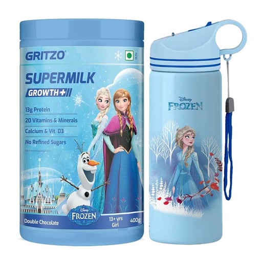 Supermilk Growth+ Frozen 400g for 13+ Yrs Girl and 700ml Sipper Combo