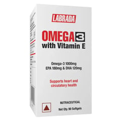 1 - Labrada Omega 3 with Vitamin E, 90 softgels