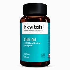 2 - HealthKart HK Vitals Fish Oil 1000mg with 180mg EPA and 120mg DHA, 60 capsules