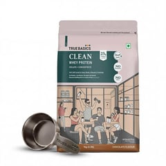 TrueBasics Clean Whey Protein (Isolate + Concentrate),  2.2 lb  Chocolate 