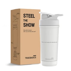 1 - TrueBasics Steel Pro Shaker, True White 700 ml