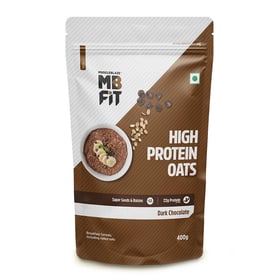 MuscleBlaze High Protein Oats, 400 g Dark Chocolate