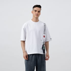 ZVERSE Kakashi Sensei Oversized Tshirt, Large Hokage White