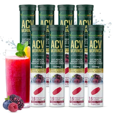 Vitaminnica ACV Moringa- 15 tablet(s) Mixberries (Pack of 8)