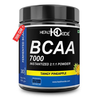 Health Oxide BCAA 7000 Instantized 2:1:1 Powder, 0.66 lb 30 Servings Tangy Pineapple