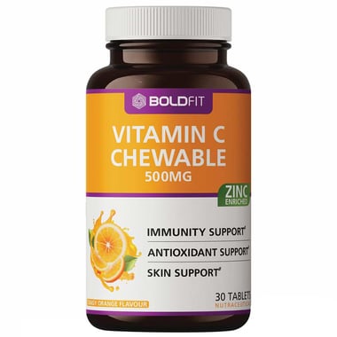 Boldfit Vitamin C Chewable 500mg,  30 tablet(s)  Tangy Orange 
