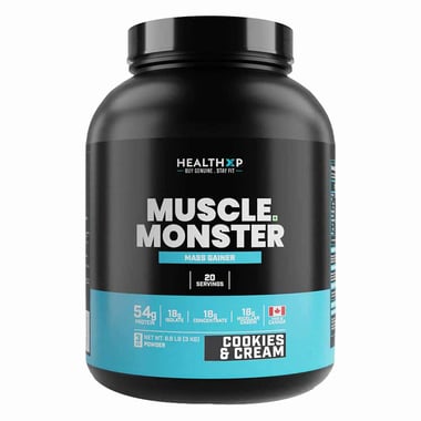 HealthXP Muscle Monster Mass Gainer, 6.6 lb Cookies & Cream