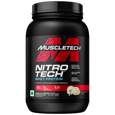 MuscleTech NitroTech Whey Protein, 2 lb Vanilla Cream