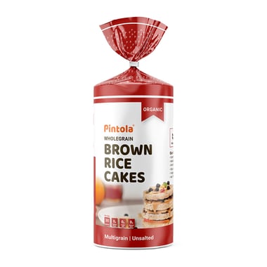 Pintola Wholegrain Brown Rice Cakes, Multigrain Unsalted 130 g