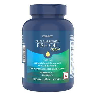 GNC Triple Strength Fish Oil Mini, 60 softgels