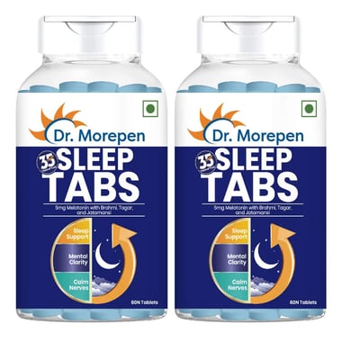 Dr. Morepen Sleep Tabs, 60 tablet(s) Unflavoured (Pack of 2)