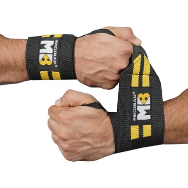 MuscleBlaze Wrist Support Without Mono Carton, Black Free Size