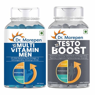 Dr. Morepen Multivitamin Men & Testo Boost Combo, 60 tablet(s) Unflavoured