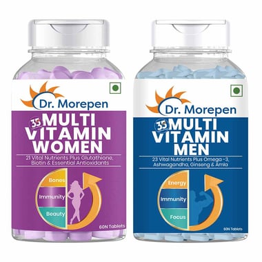 Dr. Morepen Multivitamin Men & Women Combo, 60 tablet(s) Unflavoured