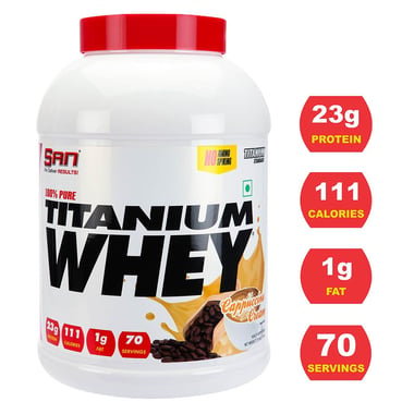 SAN 100% Pure Titanium Whey, 4.62 lb Cappuccino Cream