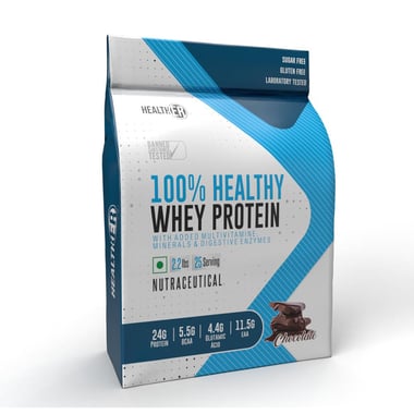 HealthER 100% Healthy Whey Protein,  2.2 lb  Chocolate 