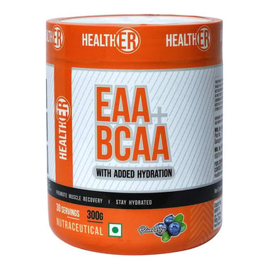 HealthER EAA+BCAA, 0.66 lb 30 Servings Blueberry