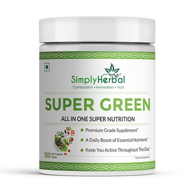 Simply Herbal Super Green All in One Super Nutrition,  150 g 