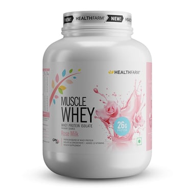 Healthfarm Muscle Whey, 4.4 lb Rose Milk