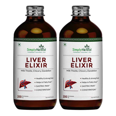 Simply Herbal Liver Elixir (Pack of 2), 200 ml