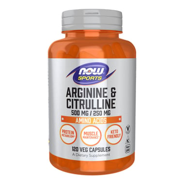 Now Arginine and Citrulline (500/250mg), 120 veggie capsule(s)