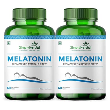 Simply Herbal Melatonin, 90 tablet(s) Unflavoured (Pack of 2)